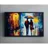 Quadro Decorativo Canvas Moldura Filete Abstrato Umbrela Casal Proteção Gg - 3