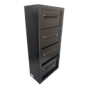 Ver imagem 2 de Caixa Correio Detrás Chapa Aço Preta e Cadeado 4 Módulos