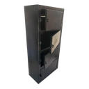 Ver imagem 1 de Caixa Correio Detrás Chapa Aço Preta e Cadeado 4 Módulos