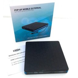 Leitor Gravador de Cd Dvd-Rw Externo Usb 3.0 Type-C - 2