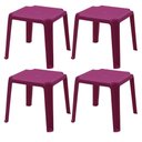 Ver imagem 1 de Kit 4 Mesas Plásticas de Atividades Infantil Rosa Tramontina Adoleta 49x42cm Brinquedoteca Escola