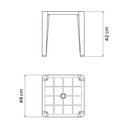 Ver imagem 3 de Kit 4 Mesas Plásticas de Atividades Infantil Rosa Tramontina Adoleta 49x42cm Brinquedoteca Escola