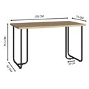 Ver imagem 3 de Kit 2PÇS para Escritório Mesa Industrial Gaveteiro 4 Gavetas Placa e Ponto Marrom Home Office