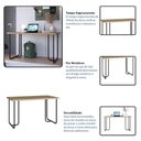 Ver imagem 7 de Kit 2PÇS para Escritório Mesa Industrial Gaveteiro 4 Gavetas Placa e Ponto Marrom Home Office