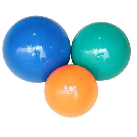 Kit Tonning Ball Bola Tonificadora 1Kg-2Kg E 3 Kg Odin Fit