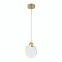 Ver imagem 2 de Pendente dourado Led 3W Vidro Redondo Lavabo Quarto Zan96