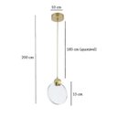 Ver imagem 4 de Pendente dourado Led 3W Vidro Redondo Lavabo Quarto Zan96