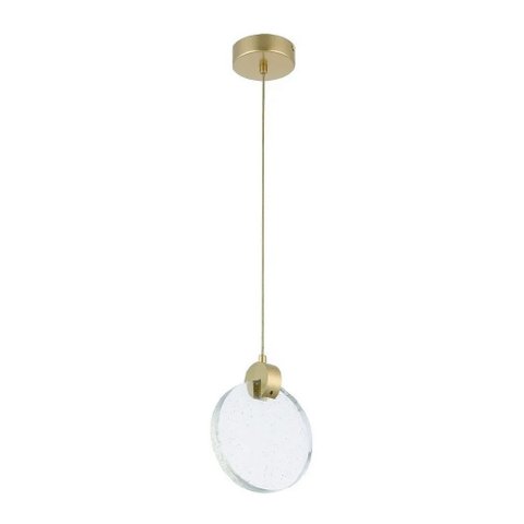 Pendente dourado Led 3W Vidro Redondo Lavabo Quarto Zan96