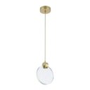 Ver imagem 1 de Pendente dourado Led 3W Vidro Redondo Lavabo Quarto Zan96