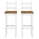 Ver imagem 2 de Duas Banquetas Altas de Madeira Branco Lavado