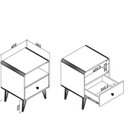 Ver imagem 3 de Mesa de Cabeceira 450x580x400 mm 1 Gaveta Curve Cinza