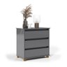 Mesa de Cabeceira Mini Cômoda para Sala e Quarto - Cinza - 1