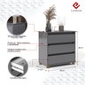Mesa de Cabeceira Mini Cômoda para Sala e Quarto - Cinza - 2