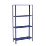 Estante Aço 4 Prateleiras Livros Cozinha Quarto EAF006 Azul - 1
