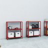 Estante Aço 3 Prateleiras Livros Cozinha Quarto EAF007 Vermelho - 2