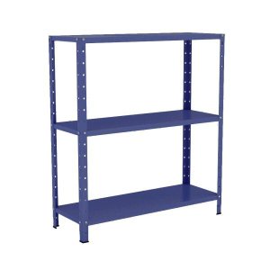 Estante Aço 3 Prateleiras Livros Cozinha Quarto EAF007 Azul