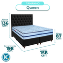 Ver imagem 3 de Kit Cabeceira + Cama Box + Colchão Queen Molas Ensacadas Blue Paropas