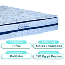 Ver imagem 2 de Kit Cabeceira + Cama Box + Colchão Queen Molas Ensacadas Blue Paropas
