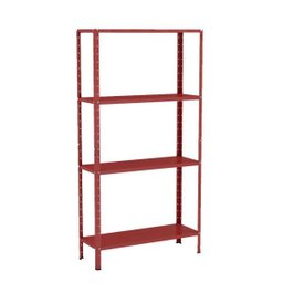 Estante Aço 4 Prateleiras Livros Cozinha Quarto EAF006 Vermelha - 1