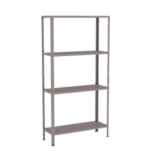 Estante Aço 4 Prateleiras Livros Cozinha Quarto EAF006 Cinza