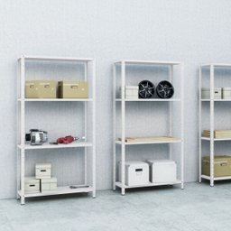 Estante Aço 4 Prateleiras Livros Cozinha Quarto EAF006 Branca - 2