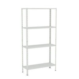 Estante Aço 4 Prateleiras Livros Cozinha Quarto EAF006 Branca - 1