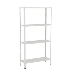 Estante Aço 4 Prateleiras Livros Cozinha Quarto EAF006 Branca