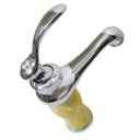 Ver imagem 2 de Torneira Vintage Marmore Cromada Monocomando Água Fria Quente Bancada Luxo