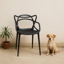 Ver imagem 2 de Cadeiras Allegra Preta Empilhável para Sala de Jantar , Cozinha e Varanda