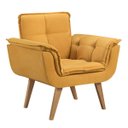 Ver imagem 1 de Poltrona Opala Azul Mostarda