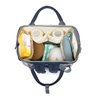 Mochila Bolsa Maternidade Mommy Bag Original Azul Marinho/OffWhite Moda Classic Baby Com USB, - unic - 9