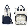 Mochila Bolsa Maternidade Mommy Bag Original Azul Marinho/OffWhite Moda Classic Baby Com USB, - unic - 6