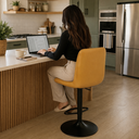 Ver imagem 6 de Banqueta Alta Premium para Cozinha, Área Gourmet e Bar com Encosto Anatômico Base Metálica Reforçada