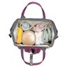 Mochila Bolsa Maternidade Rosa Fúcsia Mommy Bag Original Moda Classic Baby Com USB, Trocador e - uni - 3