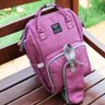 Mochila Bolsa Maternidade Rosa Fúcsia Mommy Bag Original Moda Classic Baby Com USB, Trocador e - uni - 14