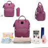 Mochila Bolsa Maternidade Rosa Fúcsia Mommy Bag Original Moda Classic Baby Com USB, Trocador e - uni - 5