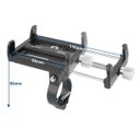 Ver imagem 5 de Suporte universal GPS/Celular para Moto/Bike em Alumínio Suporte Mania ajustável - unico - Preto