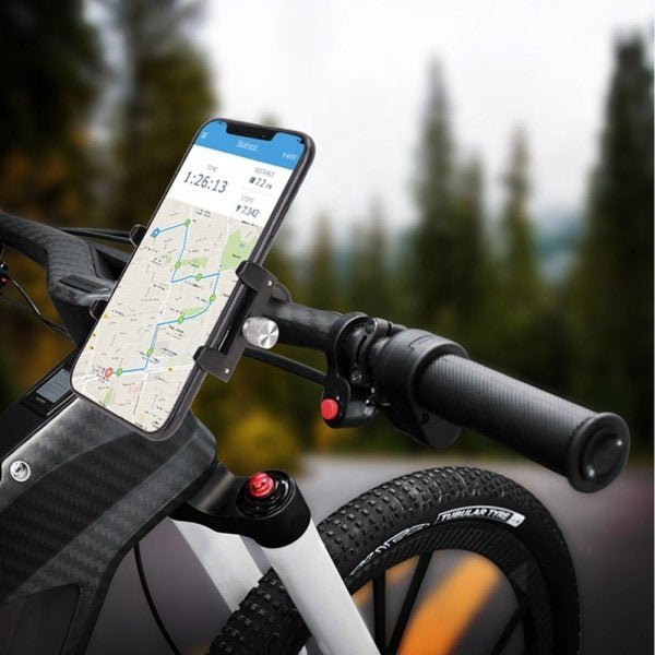 Suporte universal GPS/Celular para Moto/Bike em Alumínio Suporte Mania ajustável - unico - Preto - 11