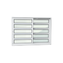 Ver imagem 1 de Janela Alumínio Elite c/Travessas 2 Folhas Moveis 100 x 200 V.Liso Branco Brimak