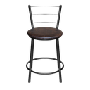 Ver imagem 5 de Jogo 4 Banqueta Baixa Para Cozinha Epoxi Craqueada Assento Estofado  