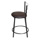 Ver imagem 4 de Jogo 4 Banqueta Baixa Para Cozinha Epoxi Craqueada Assento Estofado  