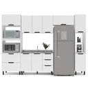Ver imagem 3 de Armário de Cozinha Modulada Completa 5 Peças 310cm sem Tampo 250056 Meena Politorno Móveis