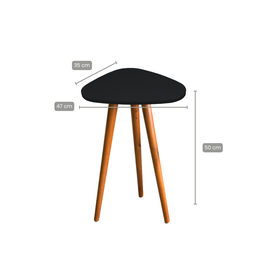 Mesa Lateral Sala Pé Palito Decorativa Tampo Orgânico para Interiores - 4