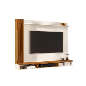 Painel AST 1,80m Para TV Até 55'' com Acabamento Ripado Degradê Tampo em MDF com Bordas Laqueadas Co