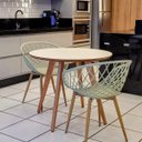 Ver imagem 4 de Mesa de Jantar Dina Redonda de Madeira 90cm na Cor Branca