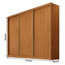 Ver imagem 3 de Guarda Roupa Casal Lôgan 3 Portas 8 Gavetas Cinamomo - Novo Horizonte