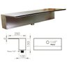 Cascata parede Embutir Bica Fonte para Piscina Fibra Vinil Alvenaria 80 Cm Lamina Longa Aco Inox - 2