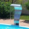 Cascata Aco inox 304 Chao piscina high tech grande 105cm altura cobra naja sistema Instalação Fácil - 6