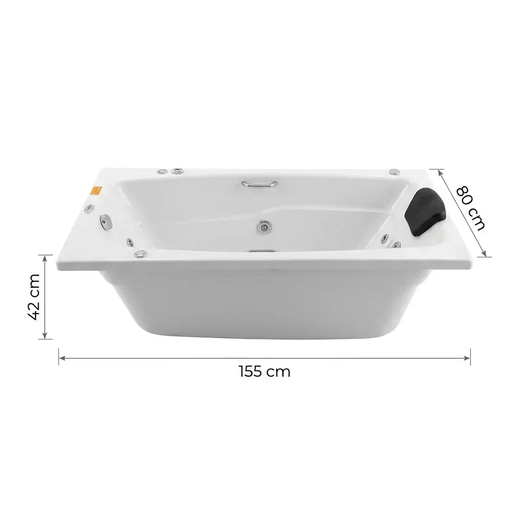 Ver imagem 4 de Banheira de Hidromassagem Individual Acrilbath Top Line Ouro Fino com Cromoterapia LED e Apoio para Cabeça em Acrílico 220V