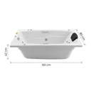 Ver imagem 4 de Banheira de Hidromassagem Individual Acrilbath Top Line Ouro Fino com Cromoterapia LED e Apoio para Cabeça em Acrílico 220V